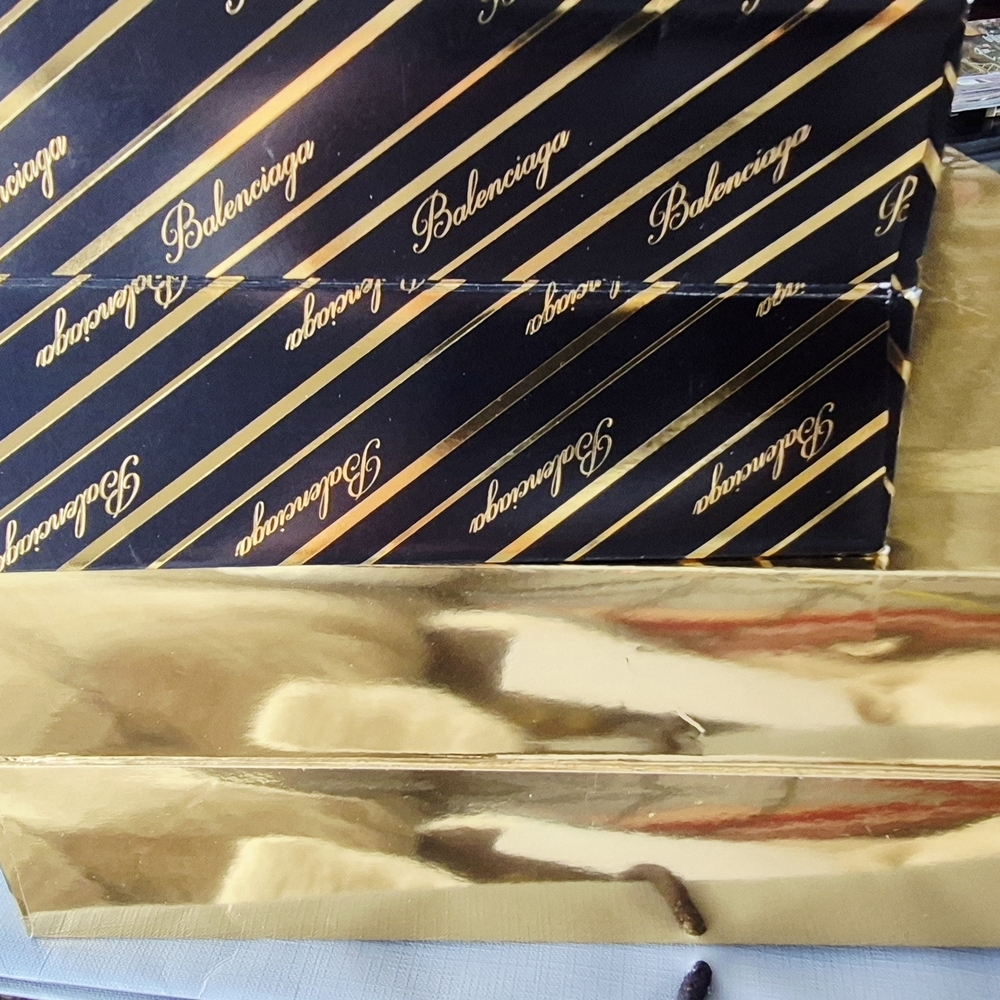 Balenciaga Rare Luxury Set Of 2 Gold and Black Gift Bags - Picture 6 of 7